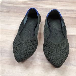 Rothy’s Black Honeycomb Pointed Toe Flats
